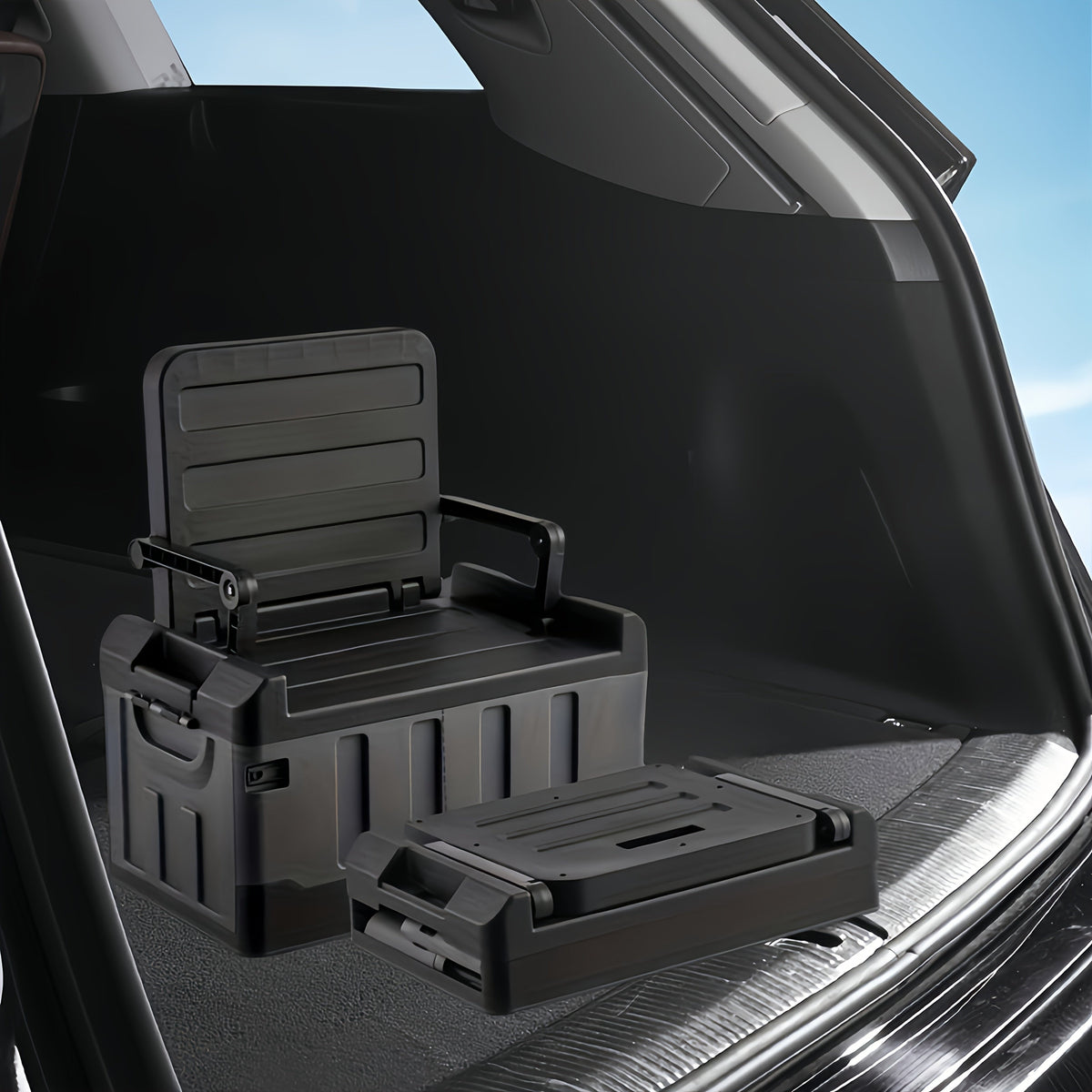 60L Collapsible Car Storage Box for Outdoor & Vehicle