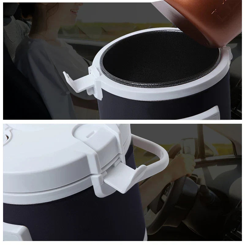 12V/24V Mini Car Rice Cooker 1.6L Portable Grey