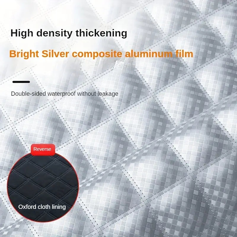 Universal Car Snow Shield: Silvery Front Windshield Cover
