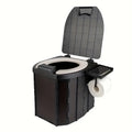 Portable Folding Toilet with PU Seat Cushion - Ideal for RV, Car, Camping