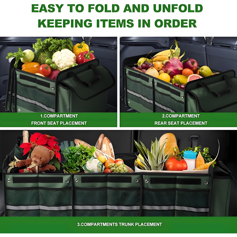 Car Storage Bag Foldable Trunk Organizer with Ice Pack