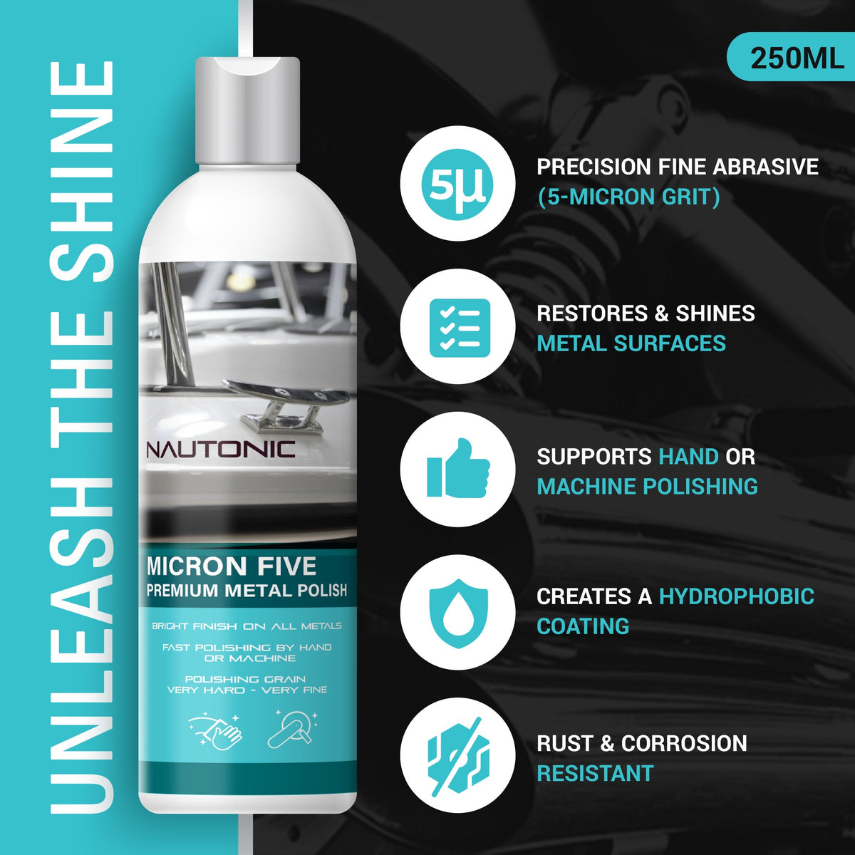 Micron 5 Premium Metal Polish Cream 250ml