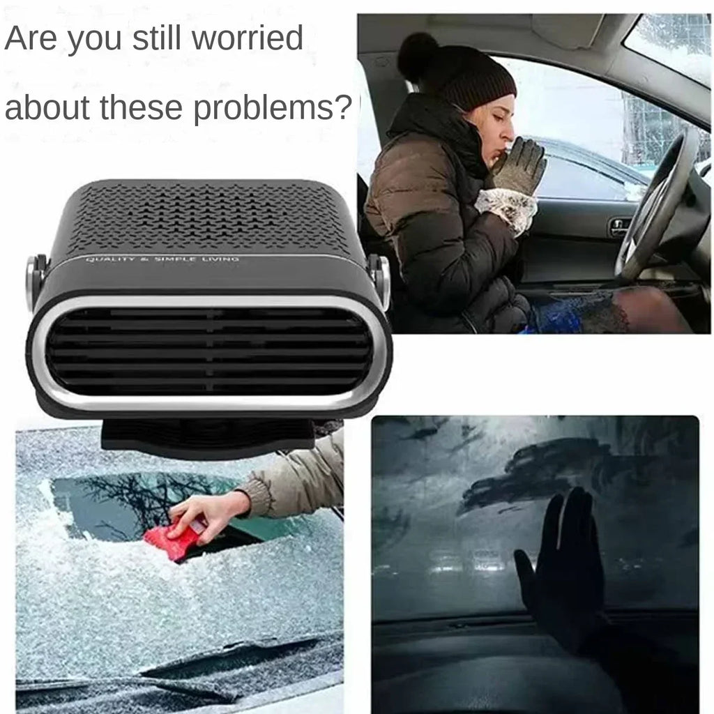 150W Portable Car Heater/Cooler Fan - 12V Defroster