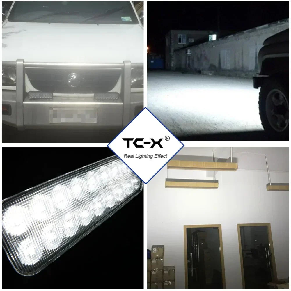 7 Inch 18x3W LED Light Bar - Ultra Flood Lights