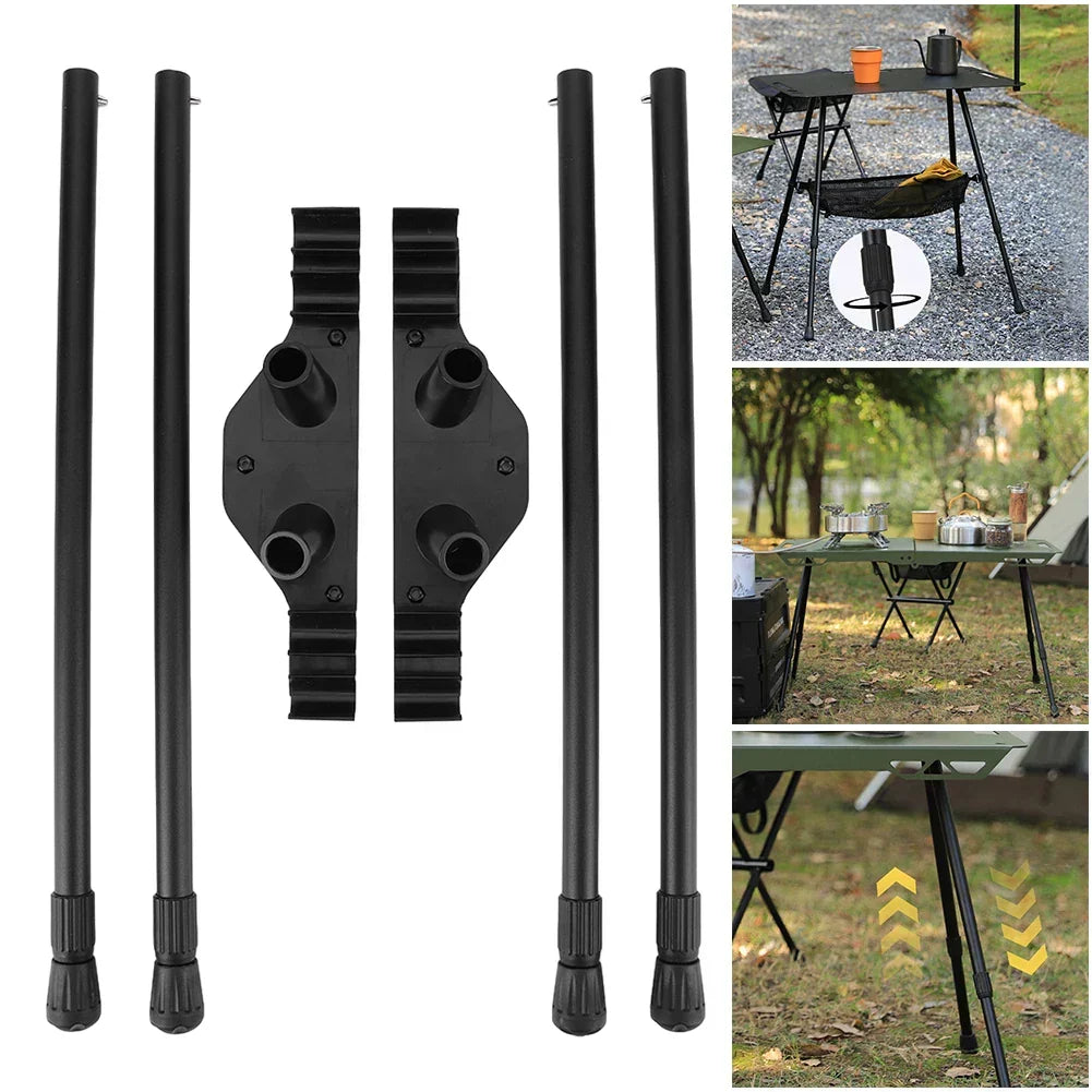 Folding Camping Table Legs - Adjustable Metal