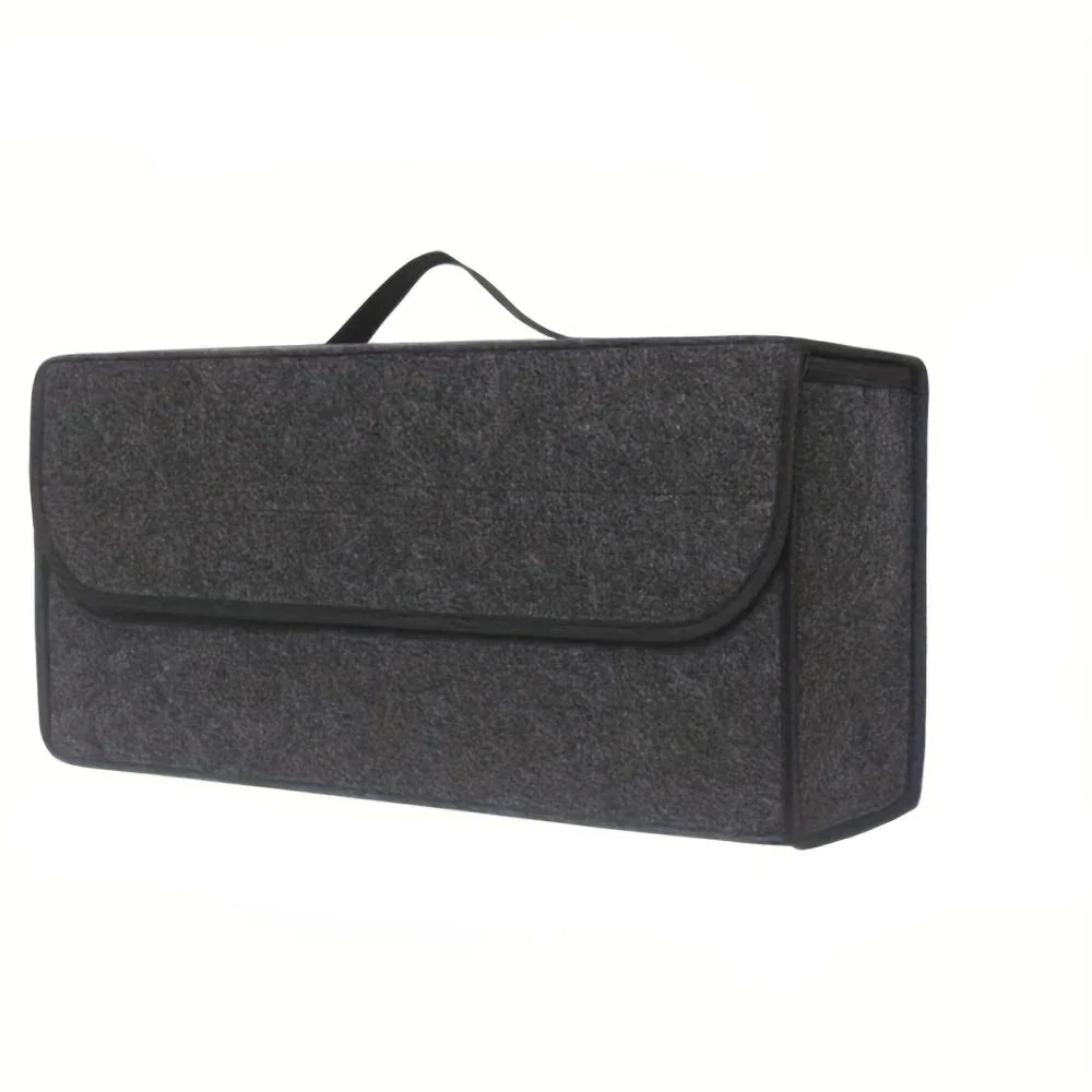 Anti-Slip Car Trunk Organizer–Foldable Felt Storage Box Grey