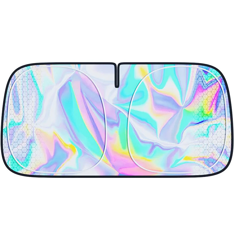 Foldable Car Windshield Sun Shade UV Protection Black