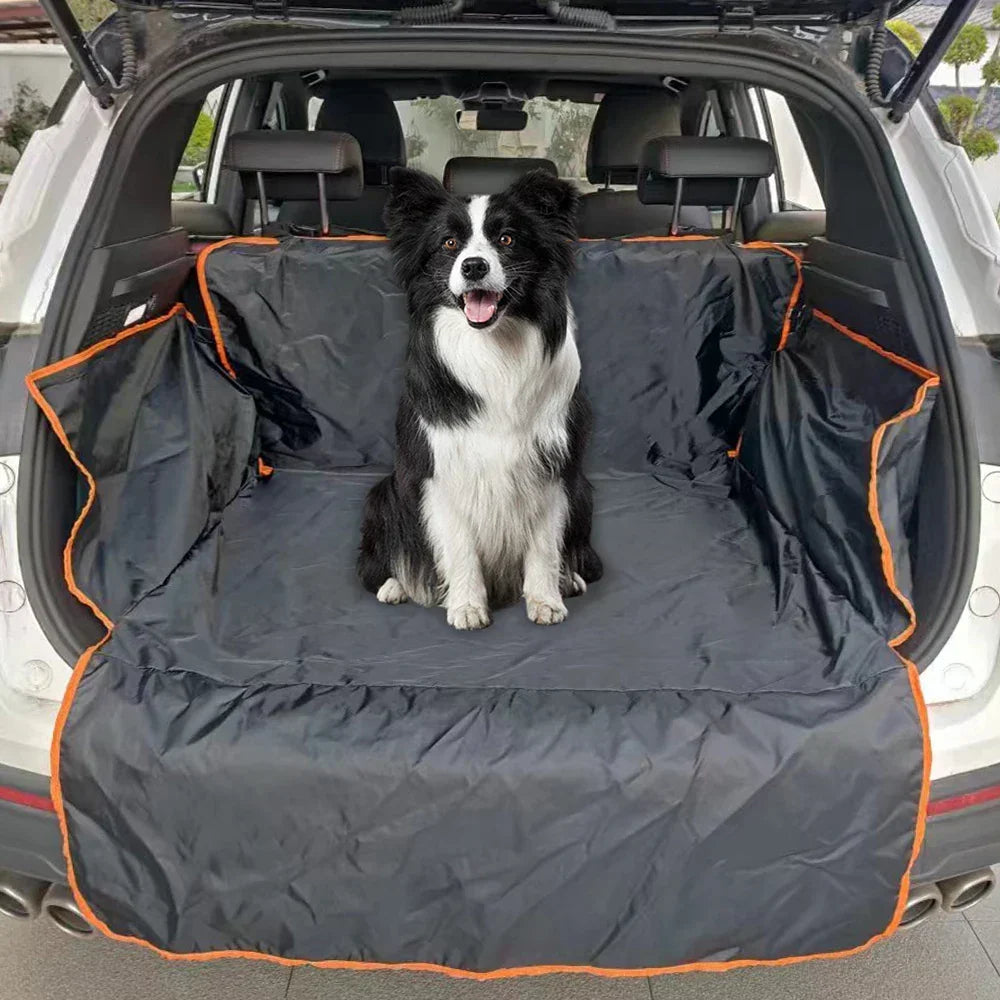 SUV Cargo Liner Waterproof Trunk Seat Cover for Back Cargo Area Black
