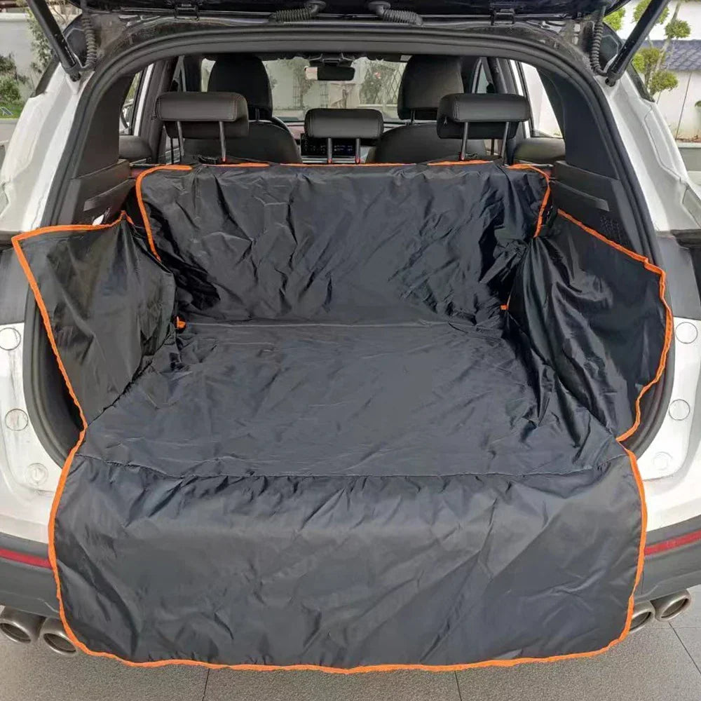 SUV Cargo Liner Waterproof Trunk Seat Cover for Back Cargo Area Black