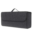 Large Anti Slip Car Trunk Organizer Soft Felt Storage Box Grey
