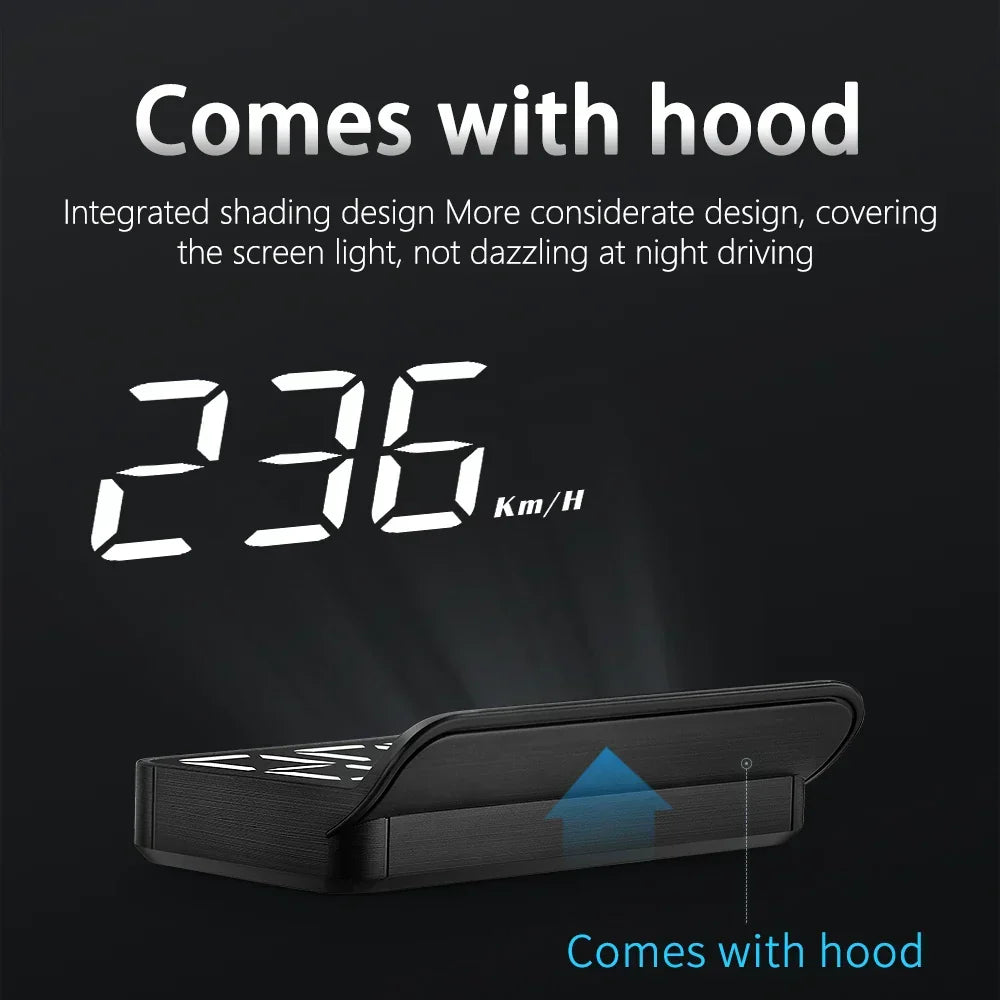 M3 Car HUD Display High Definition Windshield Projection Black