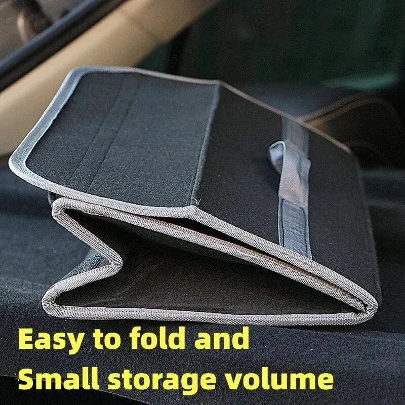 Large Anti Slip Car Trunk Organizer Soft Felt Storage Box Grey