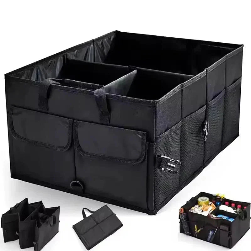 Large Capacity Collapsible Car Trunk Organizer Storage Box Black