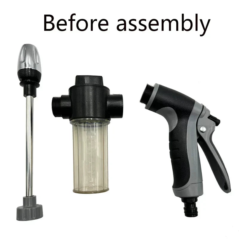 High Pressure Spray Water Gun Multipurpose Car Wash Silver