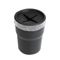 2Pcs Car Coin Storage Box Mini Imitation Diamond Can for Cup Holder Black