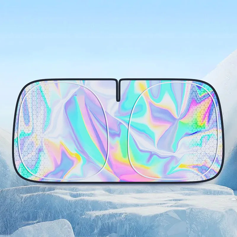 Foldable Car Windshield Sun Shade UV Protection Black