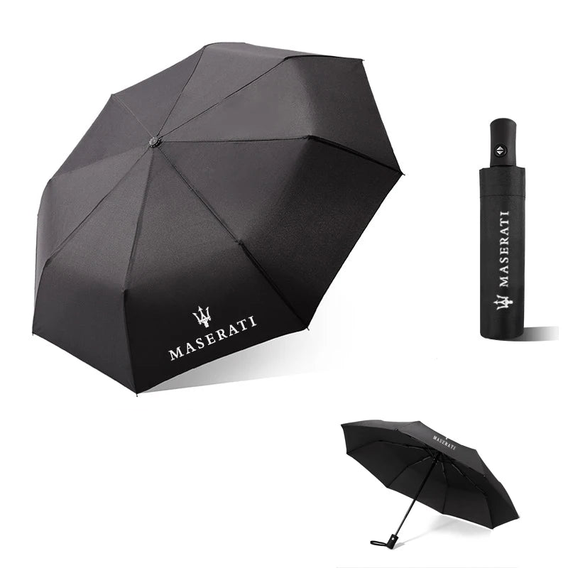 Portable Folding Car Umbrella–Automatic Sunshade Black