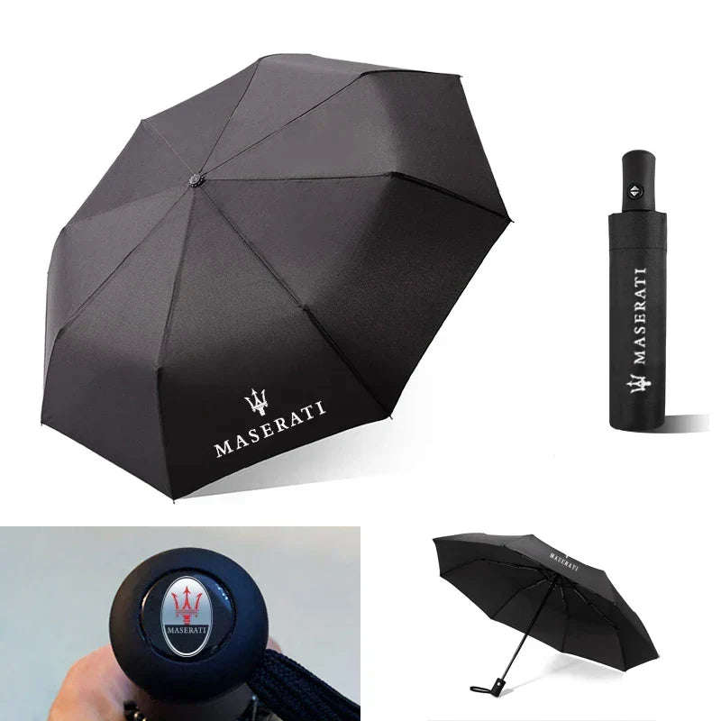 Portable Folding Car Umbrella–Automatic Sunshade Black