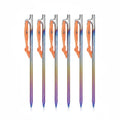 6-Piece Titanium Alloy Camping Tent Stakes Set