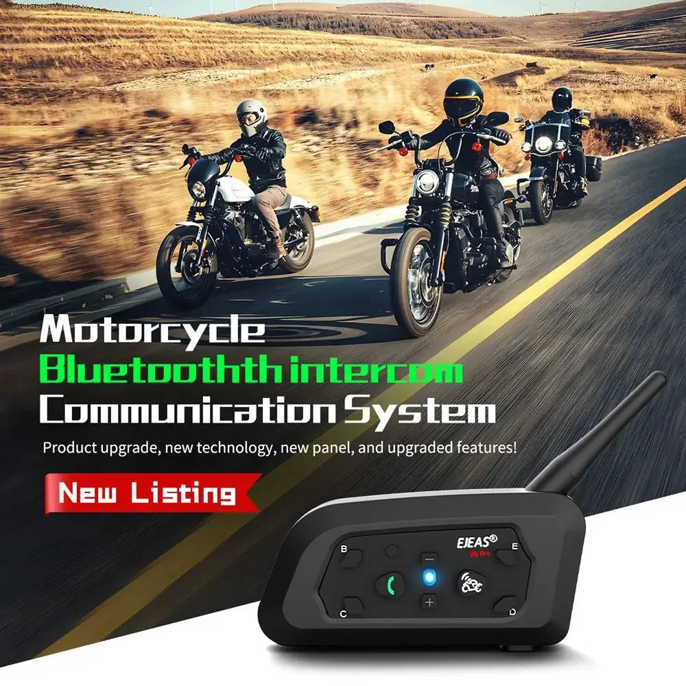 1200M Bluetooth Motorcycle Helmet Intercom Headset