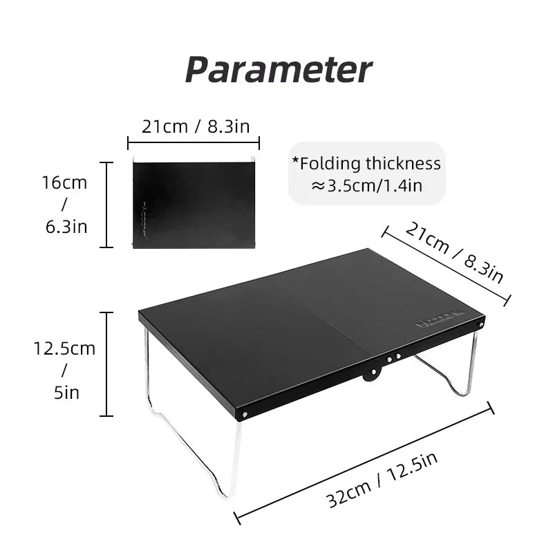 Portable Foldable Camping Table - Ultralight Mini Coffee Table