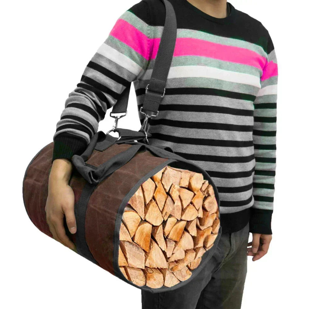 Canvas Firewood Carrier Log Carrying Bag