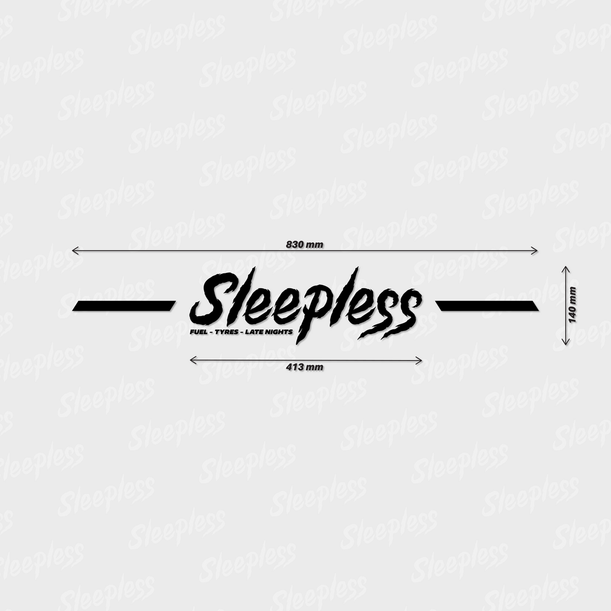 Sleepless Car Window Banner
