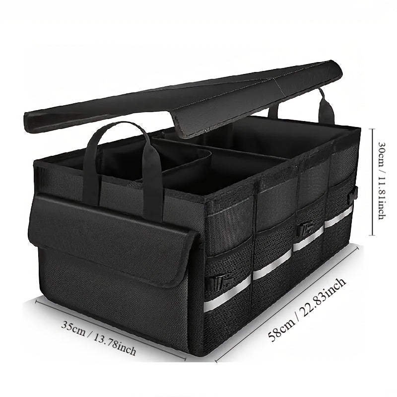 Outdoor Folding Car Trunk Organizer with Compartments