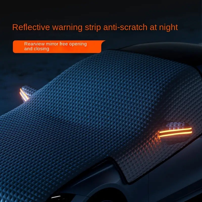 Car Snow Cover - Silvery Front Windshield Snow and Ice Protection