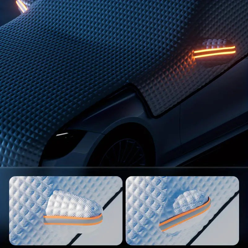 Car Snow Cover - Silvery Front Windshield Snow and Ice Protection