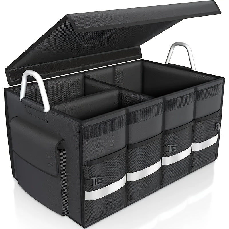 Outdoor Folding Car Trunk Organizer with Compartments
