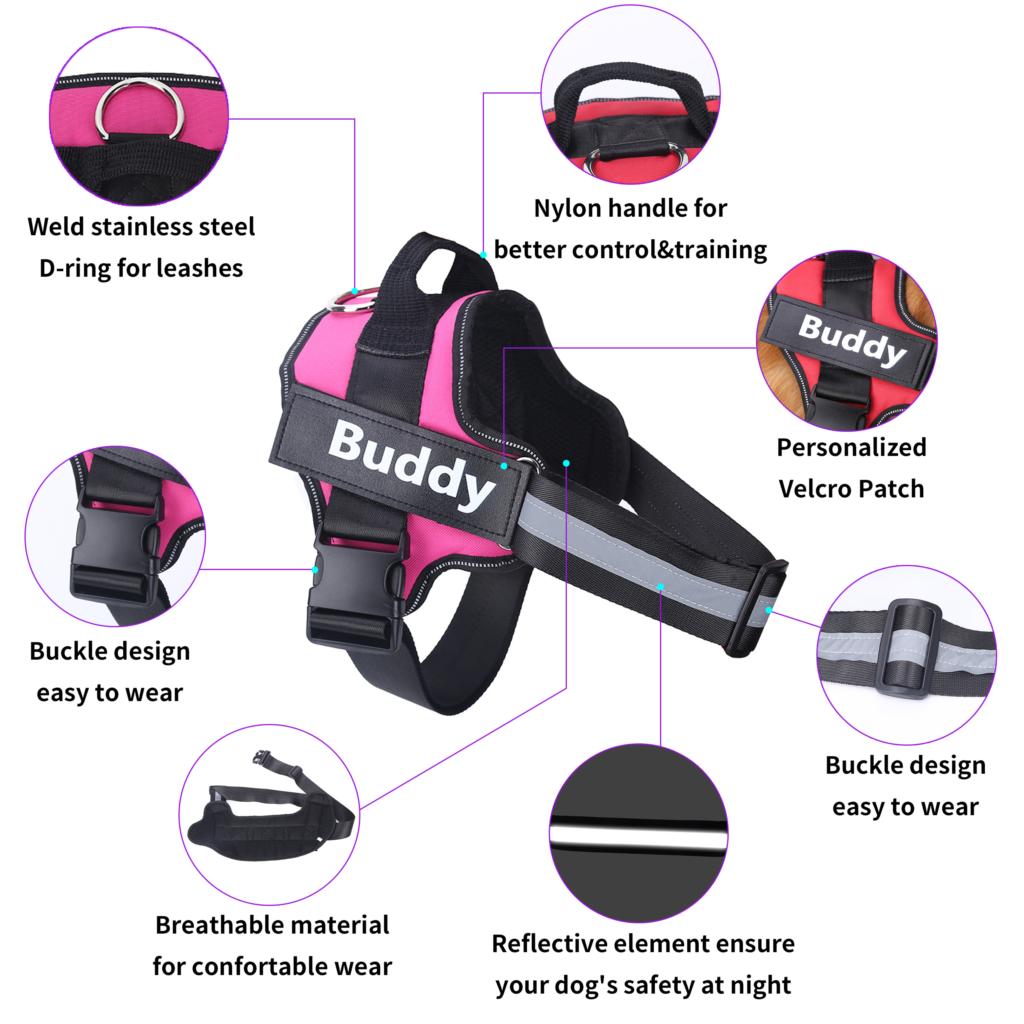 No Pull Dog Harness + 2 in 1 Dog Car Leash